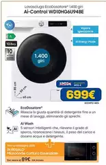Samsung - Lavasciuga Ecodosatore 1400 Giri AI Control WD10HGU94BE Samsung - Lavasciuga Ecodosatore 1400 Giri AI Control WD10HGU94BE