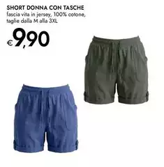 Jersey - Short Donna Con Tasche Jersey - Short Donna Con Tasche