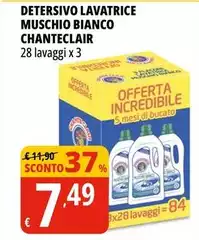 Chanteclair - Detersivo Lavatrice Muschio Bianco Chanteclair - Detersivo Lavatrice Muschio Bianco