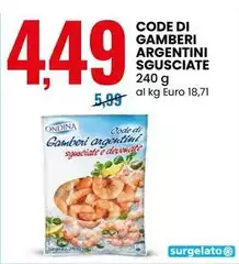 Code Di Gamberi Argentini Sgusciate Code Di Gamberi Argentini Sgusciate