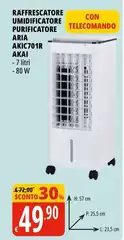 Akai - Raffrescatore Umidificatore Purificatore AkiaCK7010R Akai - Raffrescatore Umidificatore Purificatore AkiaCK7010R