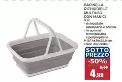 Bacinella Richiudibile Multiuso Con Manici Bacinella Richiudibile Multiuso Con Manici