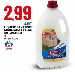 Dexal - Liquido Lavatrice Marsiglia E Felce, 50 Lavaggi Dexal - Liquido Lavatrice Marsiglia E Felce, 50 Lavaggi