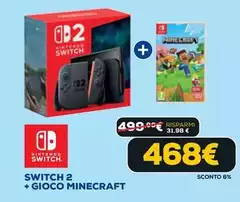 Nintendo - Switch 2 + Gioco Minecraft Nintendo - Switch 2 + Gioco Minecraft