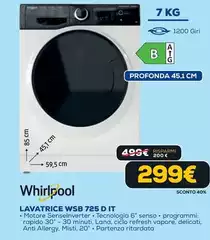 Whirlpool - Lavatrice WSB 725 D IT Whirlpool - Lavatrice WSB 725 D IT