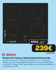 Bosch - Piano Cottura A Induzione PUG611AA5E Bosch - Piano Cottura A Induzione PUG611AA5E