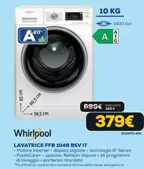 Whirlpool - Lavatrice FFB 1048 BSV IT Whirlpool - Lavatrice FFB 1048 BSV IT