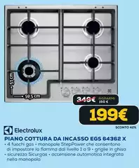 Electrolux - Piano Cottura Da Incasso EGS 64362 X Electrolux - Piano Cottura Da Incasso EGS 64362 X