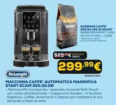 De Longhi - Macchina Caffe' Automatica Magnifica Start Ecam 220.22.GB De Longhi - Macchina Caffe' Automatica Magnifica Start Ecam 220.22.GB