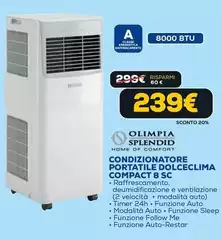Olimpia Splendid - Condizionatore Portatile Dolceclima Compact 8 SC Olimpia Splendid - Condizionatore Portatile Dolceclima Compact 8 SC