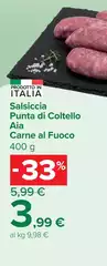 Aia - Salsiccia Punta Di Coltello Carne Al Fuoco Aia - Salsiccia Punta Di Coltello Carne Al Fuoco