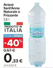 Sant'anna - Acqua Naturale O Frizzante Sant'anna - Acqua Naturale O Frizzante