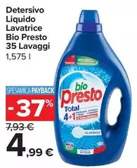 Bio Presto - Detersivo Liquido Lavatrice Bio Presto - Detersivo Liquido Lavatrice