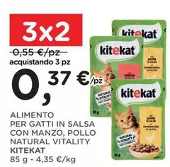 Kitkat - Alimento Per Gatti In Salsa Con Manzo, Pollo Natural Vitality Kitkat - Alimento Per Gatti In Salsa Con Manzo, Pollo Natural Vitality
