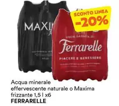 Ferrarelle - Acqua Minerale Effervescente Naturale O Maxima Frizzante Ferrarelle - Acqua Minerale Effervescente Naturale O Maxima Frizzante