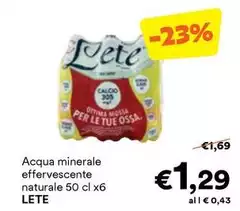 Lete - Acqua Minerale Effervescente Naturale Lete - Acqua Minerale Effervescente Naturale