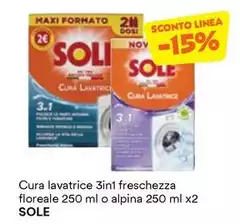 Sole - Cura Lavatrice 3in 1 Freschezza Floreale O Alpina Sole - Cura Lavatrice 3in 1 Freschezza Floreale O Alpina