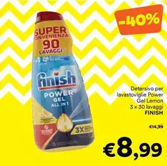 Finish - Detersivo Per Lavastoviglie Power Gel Lemon Finish - Detersivo Per Lavastoviglie Power Gel Lemon