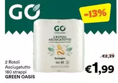 Oasis - 2 Rotoli Asciugatutto 180 Strappi Oasis - 2 Rotoli Asciugatutto 180 Strappi