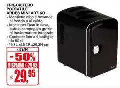 Ardes - Frigorifero Portatile Mini Artiko Ardes - Frigorifero Portatile Mini Artiko