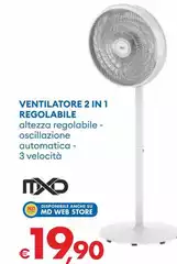 Mxd - Ventilatore 2 In 1 Regolabile Mxd - Ventilatore 2 In 1 Regolabile
