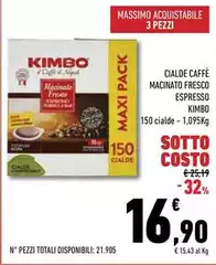 Kimbo - Cialde Caffè Macinato Fresco Espresso Kimbo - Cialde Caffè Macinato Fresco Espresso