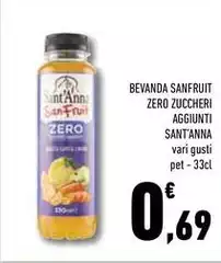 Sant'anna - Bevanda Sanfruit Zero Zuccheri Aggiunti Sant'anna - Bevanda Sanfruit Zero Zuccheri Aggiunti