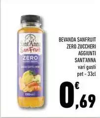 Sant'anna - Bevanda Sanfruit Zero Zuccheri Aggiunti Sant'anna - Bevanda Sanfruit Zero Zuccheri Aggiunti