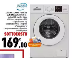 Daya - Lavatrice Carica Frontale Slim DW717225MH Daya - Lavatrice Carica Frontale Slim DW717225MH