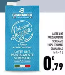 Granarolo - Latte UHT Parzialmente Scremato 100% Italiano Granarolo - Latte UHT Parzialmente Scremato 100% Italiano