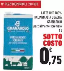 Granarolo - Latte UHT 100% Italiano Alta Qualità Granarolo - Latte UHT 100% Italiano Alta Qualità
