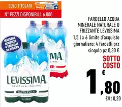 Levissima - Fardello Acqua Minerale Naturale O Frizzante Levissima - Fardello Acqua Minerale Naturale O Frizzante