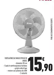 Ardes - Ventilatore Da Tavolo Steel 30 Ardes - Ventilatore Da Tavolo Steel 30