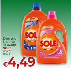 Sole - Detersivo Lavatrice 41 Lavaggi