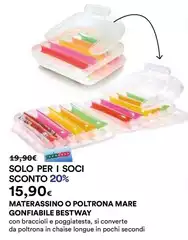 Solo - Materassino O Poltrona Mare Gonflabile Bestway Solo - Materassino O Poltrona Mare Gonflabile Bestway