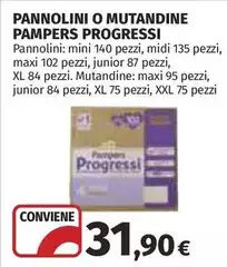 Pampers - Pannolini O Mutandine Progressi Pampers - Pannolini O Mutandine Progressi
