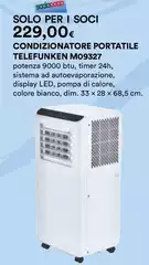 Telefunken - Condizionatore Portatile MO9327 Telefunken - Condizionatore Portatile MO9327