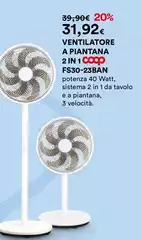 Coop - Ventilatore A Piantana 2 In 1 Coop - Ventilatore A Piantana 2 In 1