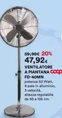 Coop - Ventilatore A Piantana FD-40mn Coop - Ventilatore A Piantana FD-40mn