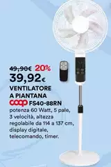 Coop - Ventilatore A Piantana Fs40-88rn Coop - Ventilatore A Piantana Fs40-88rn