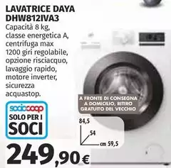 Daya - Lavatrice Dhw812iva3 Daya - Lavatrice Dhw812iva3
