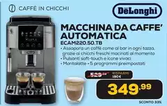 De Longhi - Macchina Da Caffe' Automatica ECAM220.50.TB De Longhi - Macchina Da Caffe' Automatica ECAM220.50.TB
