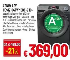 Candy - Lav. HES12104TWMBB6-S 10- Candy - Lav. HES12104TWMBB6-S 10-