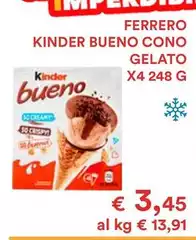Ferrero - Kinder Bueno Cono Gelato Ferrero - Kinder Bueno Cono Gelato