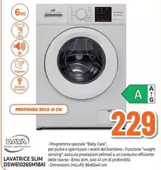 Daya - Lavatrice Slim DSW610265M18A Daya - Lavatrice Slim DSW610265M18A