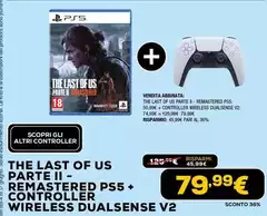 Sony - The Last Of Us Parte Ii- Remastered Ps5 + Controller Wireless Dualsense V2 Sony - The Last Of Us Parte Ii- Remastered Ps5 + Controller Wireless Dualsense V2