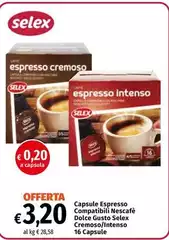 Selex - Capsule Espresso Compatibili Nescafe Dolce Gusto O Seix Cremoso/ Intenso Selex - Capsule Espresso Compatibili Nescafe Dolce Gusto O Seix Cremoso/ Intenso