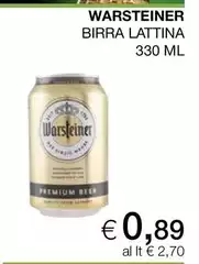 Warsteiner - Birra Lattina Warsteiner - Birra Lattina