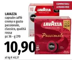 Lavazza - Capsule Caffè Crema E Gusto Passionale Lavazza - Capsule Caffè Crema E Gusto Passionale