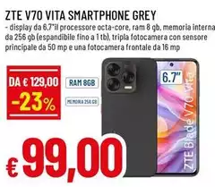 ZTE V70 Vita Smartphone Grey ZTE V70 Vita Smartphone Grey